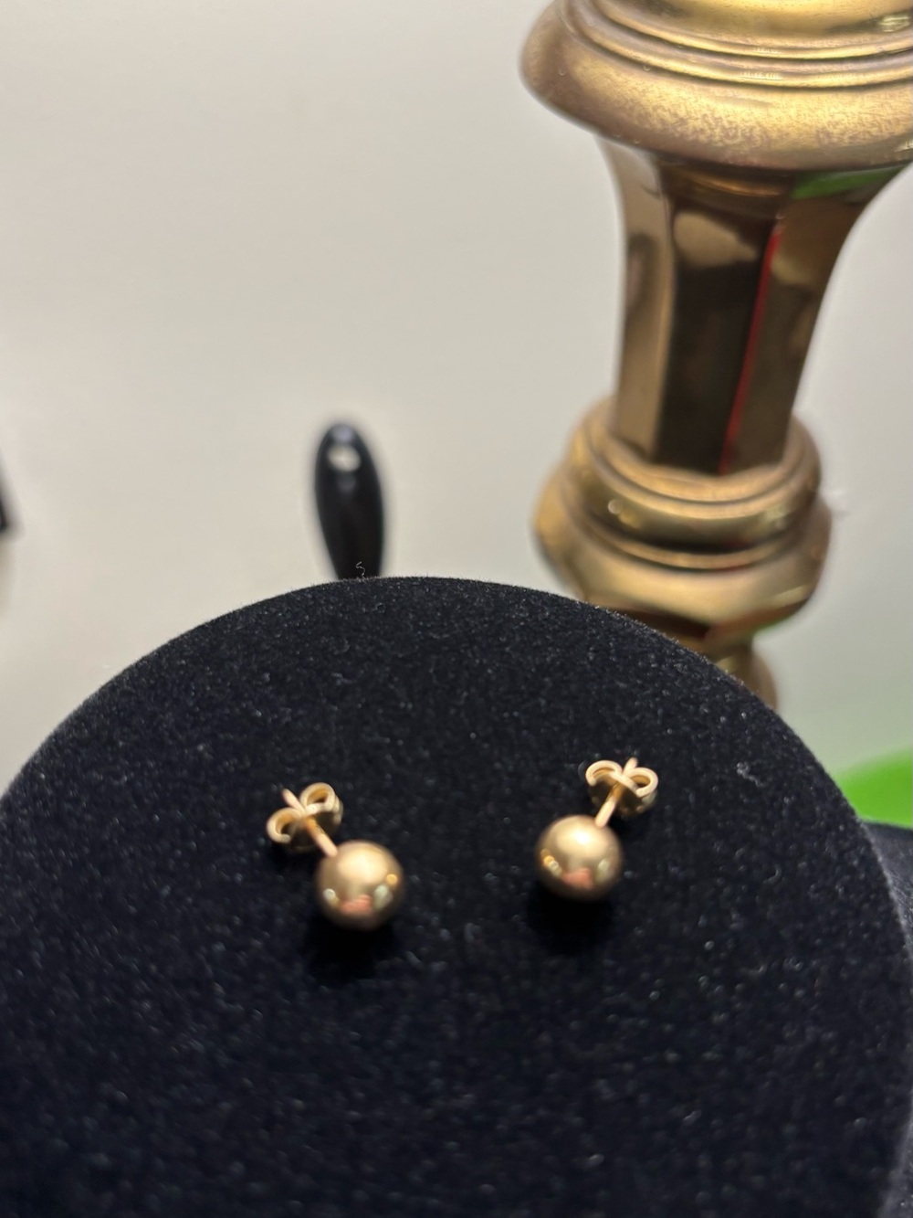 14K Gold Ball Stud Earrings - Classic Women's Jewelry